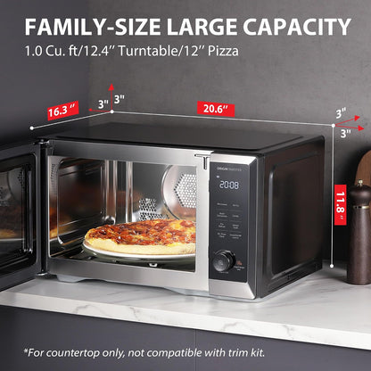 Countertop Microwave Oven Air Fryer Combo, Inverter, Convection, Broil, Speedy Combi, Even Defrost, Humidity Sensor, Mute Function, 27 Auto Menus, 1.0 Cu.Ft, 1000W, Stainless Steel6