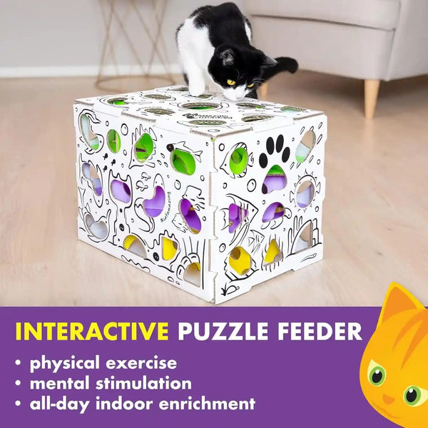 Cat Amazing MEGA – Cat Treat Puzzle Box – Interactive Food Maze – Cat Puzzle Feeder – Treat Box for Indoor Cats – Enrichment Food Toy – Best Cat Toy for Cats!5