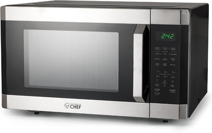 1.6 Cu. Ft. Countertop Microwave Oven, CHM16MS6, Stainless | Touch Controls with Digital LED Display, 1100W, 13.6” Turntable Plate, Push Button Door, 10 Power Levels1