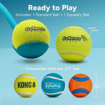 Gosports Pets 24 Inch Dog Ball Launcher - Ergonomic Tennis Ball Thrower for Dogs 20+ Lbs - Includes Tosser and (2) 2.5 Inch Balls for Fetch4