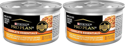 Purina Pro Plan High Protein Cat Food Gravy, White Meat Chicken and Vegetable Entree - (Pack of 24) 3 Oz. Pull-Top Cans10