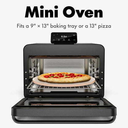 CHEF Iq Minioven Smart Toaster Oven Air Fryer Combo, 11-In-1 Countertop Convection Oven, Bake, Broil, Air Fry, Broil, Dehydrate, 1750W, 25 Qt Capacity, Fast Cooking with Touchscreen Controls – Black6