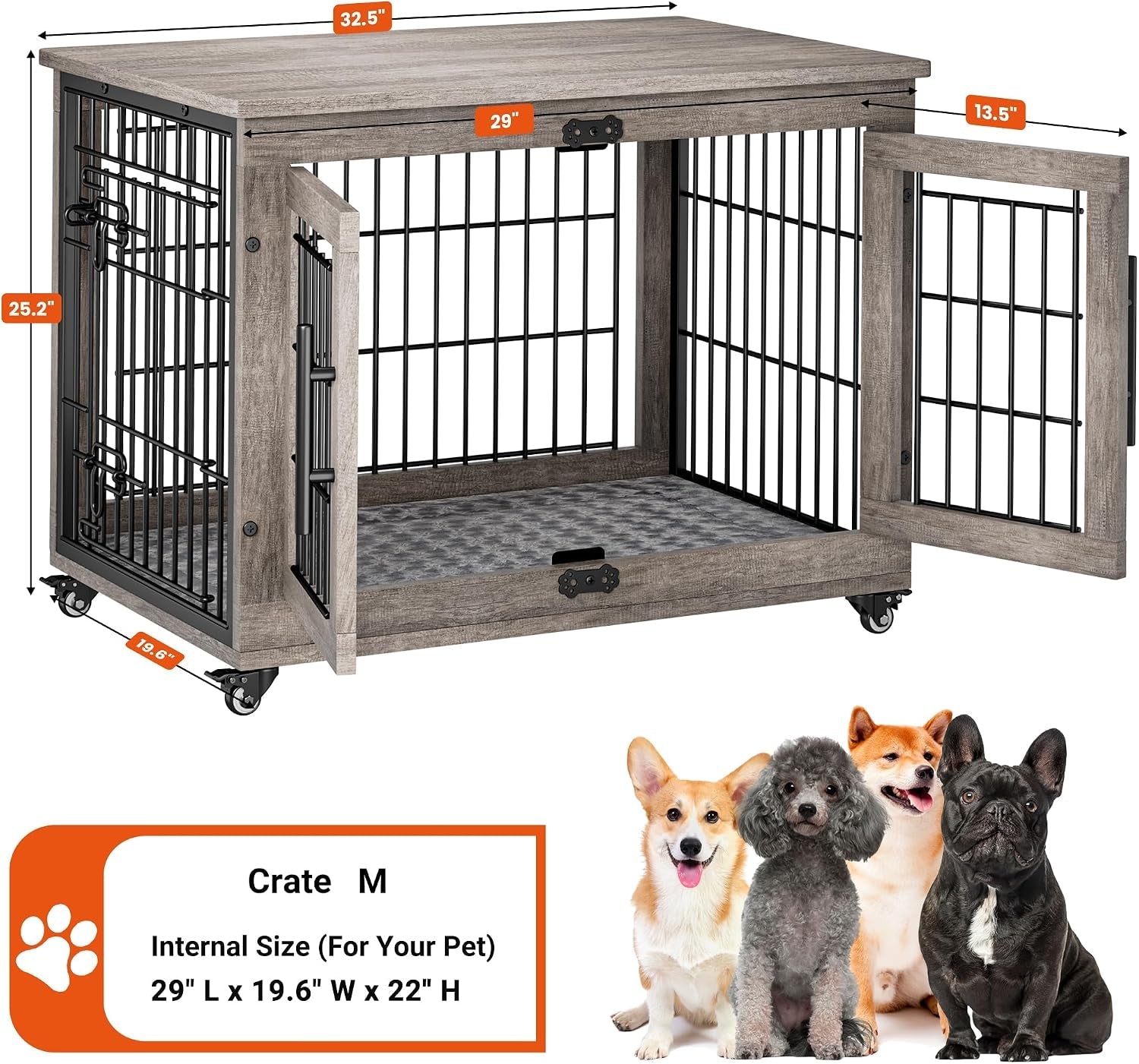 medium-dog-crate-furniture-32-heavy-duty-kennel-w-cushion-wheels-grey-double-doors-wooden-dog-cage-chew-resistant-end-table-decorative-27-32-38-44-options-indoor