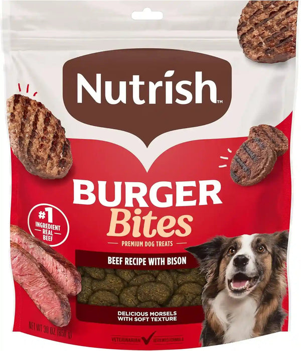 Nutrish Burger Bites Dog Treats, Beef Recipe, 12 Oz. Pouch (Rachael Ray)13