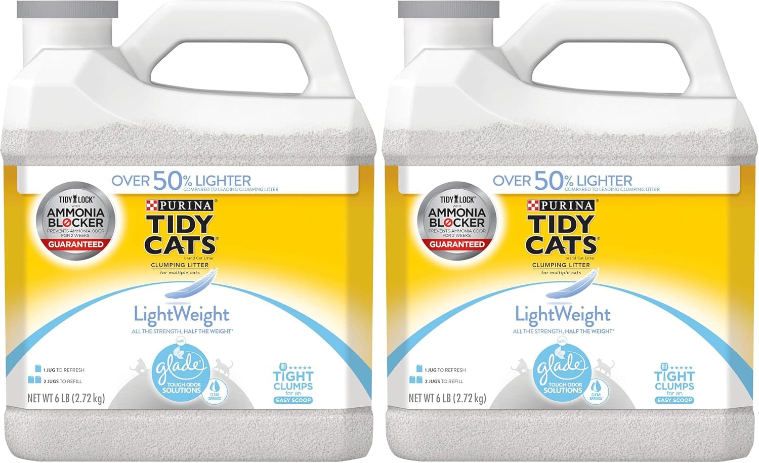 purina-tidy-cats-light-weight-low-dust-clumping-cat-litter-lightweight-glade-clear-springs-multi-cat-litter-6-lb-jug