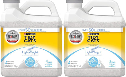 Purina Tidy Cats Light Weight, Low Dust, Clumping Cat Litter, Lightweight Glade Clear Springs Multi Cat Litter - 6 Lb. Jug12