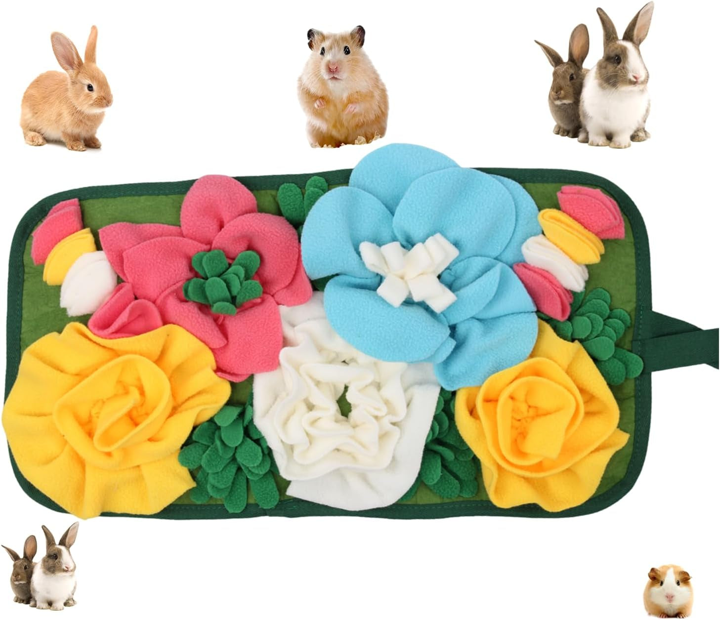 rabbit-foraging-mat-interactive-bunny-snuffle-mat-for-small-animals-puzzle-toy-indoor-enrichment-feeding-mat-11-8-treat-dispenser-for-bunny-guinea-pigs-ferrets-chinchillas-hamste-puppies