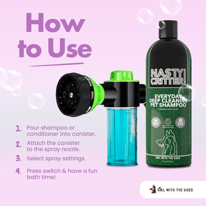 Girl with the Dogs Soap & Shampoo Dispenser for Pet Wash and Garden Hose Sprayer Nozzle6