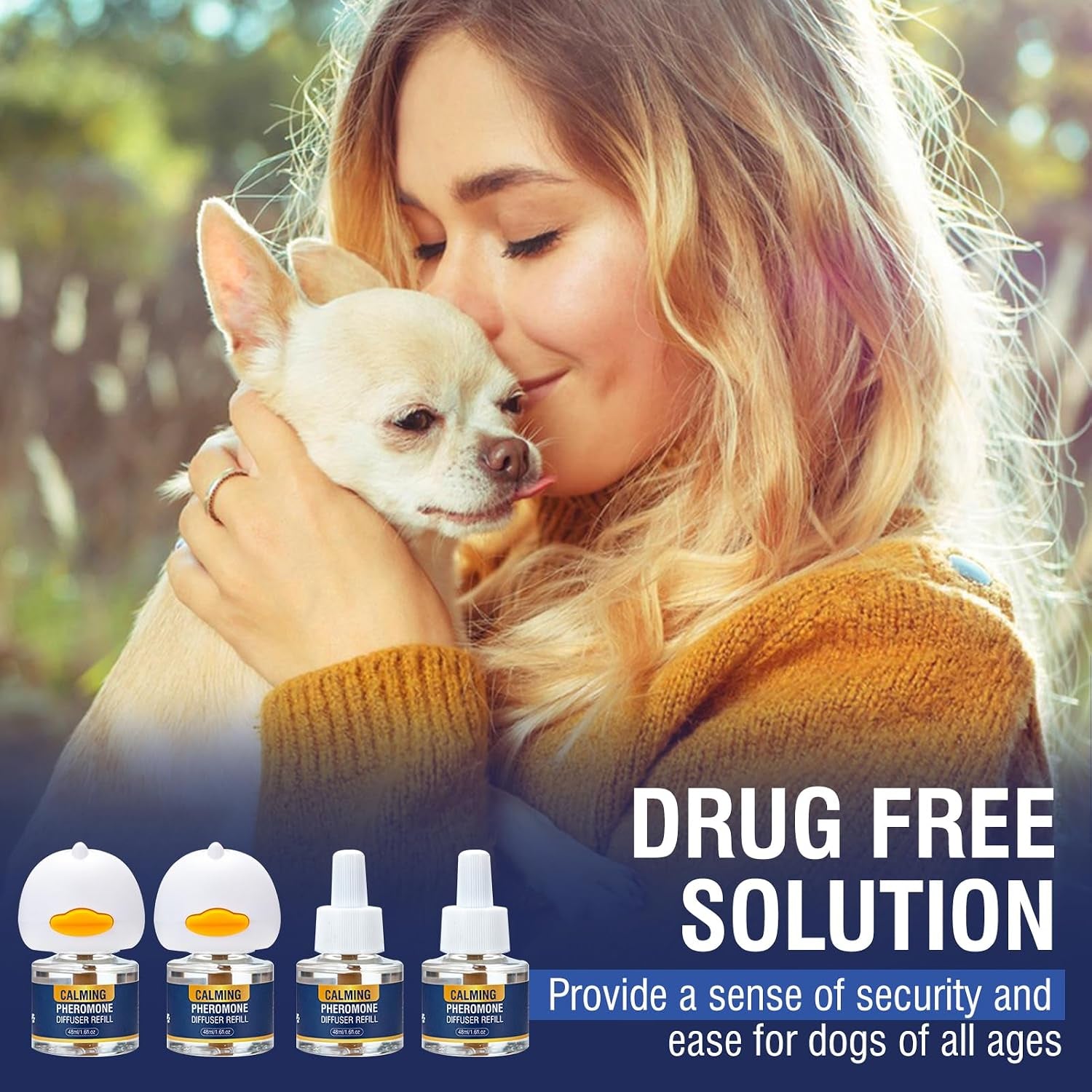 dog-calming-pheromones-diffuser-6-in-1-kit-appeasing-pheromone-diffuser-to-calm-2-plug-in-4-x48ml-refill-for-anxiety-relief-reduce-aggression-fighting-barking-stress-120-day-supplytasteless