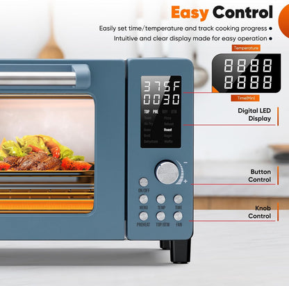 Bravo Pro Convection Air Fryer Toaster Oven Combo | 2026 New Improved,10-In-1, 50°-450°F Control, Quick Even Crisp Tech, 21Qt, PFAS Free, Cozy Blue5
