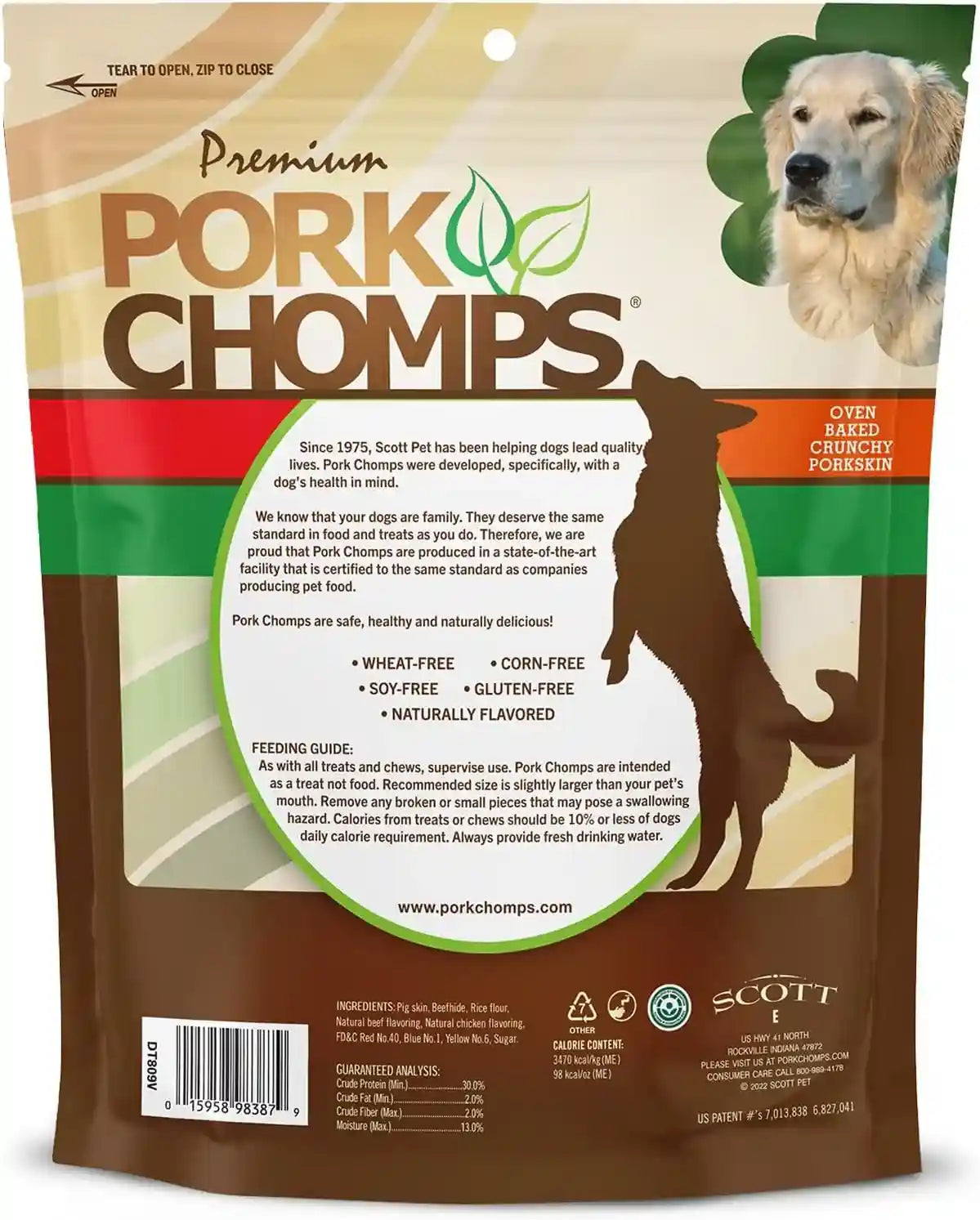 pork-chomps-dog-chews-5-in-munchy-sticks-assorted-flavors-50-count-oven-baked-from-real-pork-skin-a-rawhide-free-chew-thats-low-in-fat-high-in-protein-and-easy-to-digest