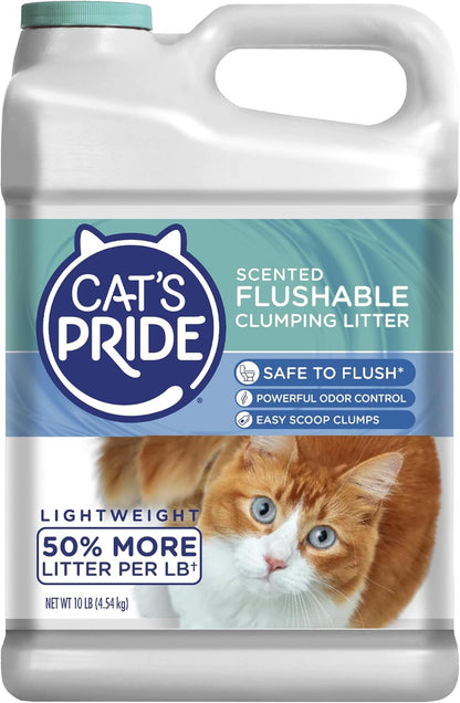 Cat'S Pride Lightweight Clumping Litter: Flushable - Powerful Odor Control - Scented, 10 Pounds1