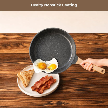 Kitchen Nonstick Cookware 3 Piece Omelette Pan Skillet Set, Nonstick Die-Cast Deep Frying Pans Set with Induction Bottom, 8, 9.5 & 11 Inches Frying Pans with Stay Cool Handles, PFOA Free5