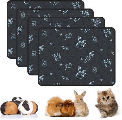 2-Pack Guinea Pig Cage Liner, 24" X 47" Reusable Guinea Pig Bedding Washable Absorbent Pee Pads for Dogs Rabbit Chinchilla Hamster, Leakproof & anti Slip13