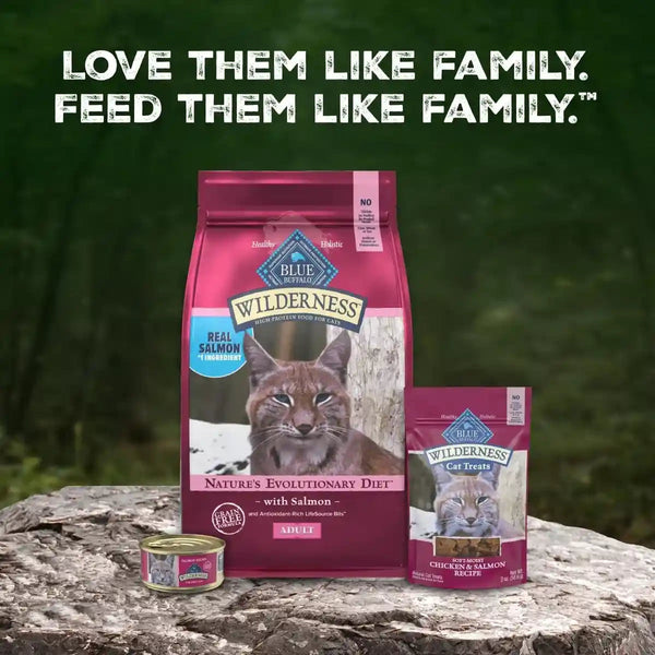 Blue Buffalo Wilderness with Salmon Natural High-Protein Grain-Free Dry Food for Adult Cats, Real Salmon First, Antioxidant-Rich Lifesource Bits Support Immunity, Promotes Strong Muscles, 5 Lbs.10