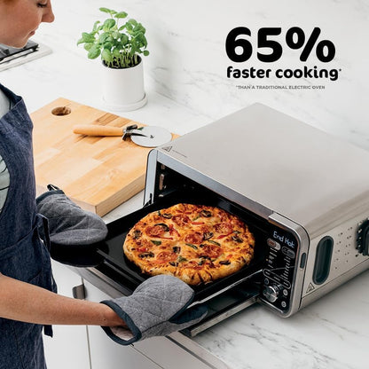 Ninja Foodi Smart Dual Heat Air Fry Oven, 13-In-1, Silver, SP351 | Smart Cook Thermometer, 500F Searplate, Air Fry, Sear Crisp, Roast, Bake, Dehydrate, 1800W4