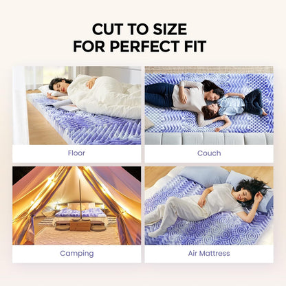 Twin XL Mattress Topper, 3 Inch Mattress Topper Twin XL 7-Zone Memory Foam Pressure Relief Soft Mattress Pad, Made with Certipur-Us® Certified Foam, Oeko-Tex Certified7