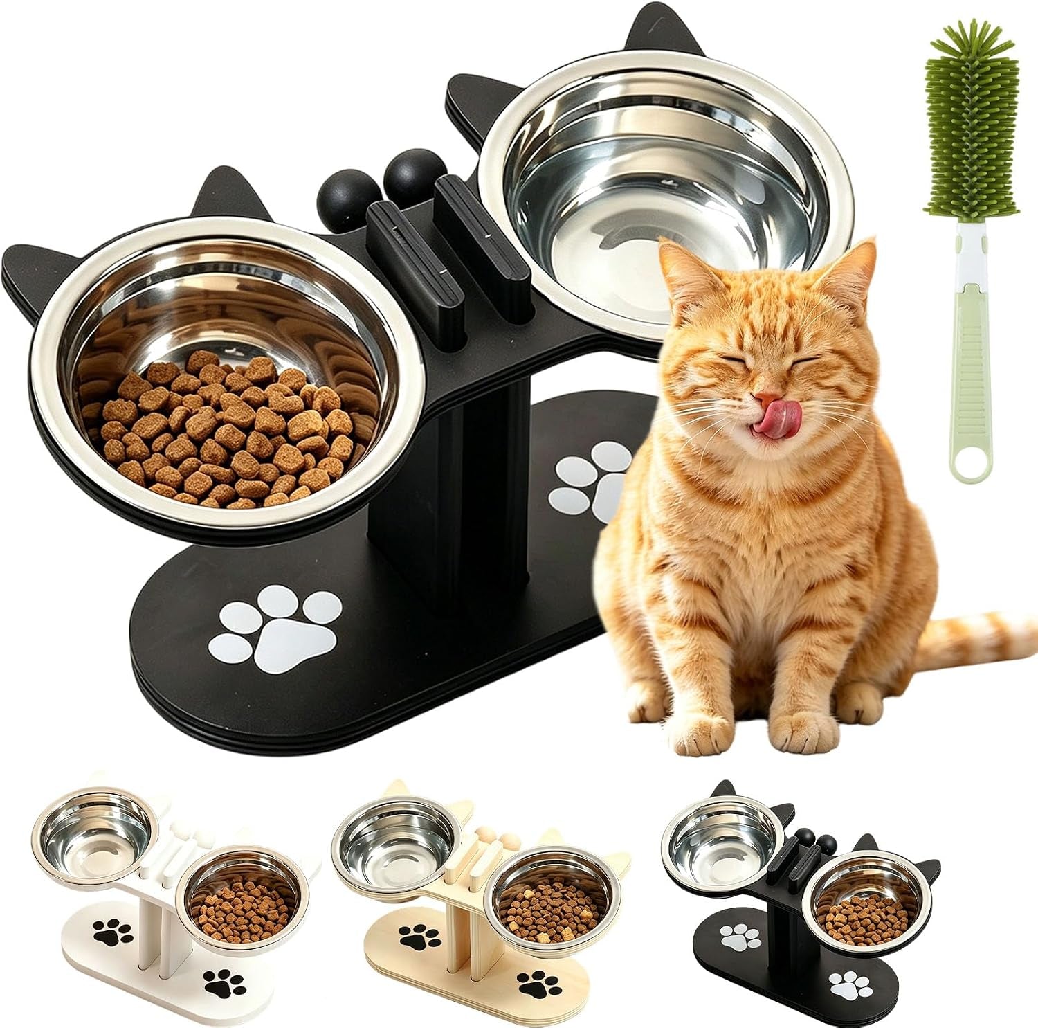 2026-new-anti-slip-elevated-3-bowl-pet-feeder-cat-bowls-with-stand-tilted-stainlesssteel-cat-feeding-station-ergonomic-elevated-cats-bowls-with-wooden-base-pet-feeding-station-for-food-water-e