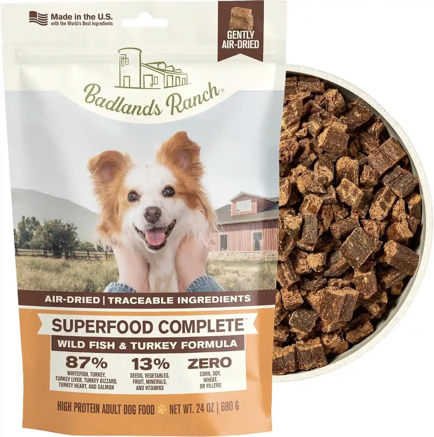 badlands-ranch-by-katherine-heigl-superfood-complete-air-dried-beef-dog-food-high-protein-with-superfoods-for-daily-wellness-consistent-nutrition-24-oz