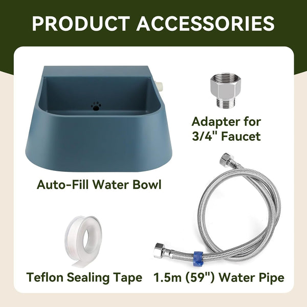 LESYPET Dog Automatic Water Dispenser with Hose, 68 Oz Outdoor Dog Drinking Water Bowl for Chicken Livestock, Auto Filling Waterer for Pets & Livestock6