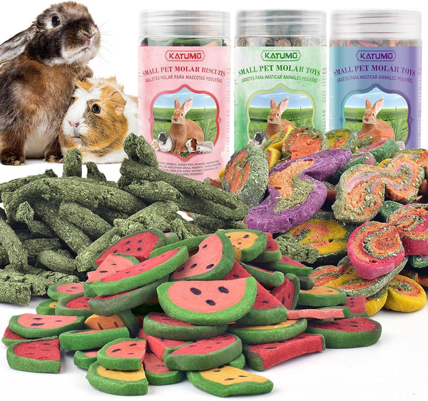 KATUMO Bunny Chew Toys, Rabbit Snacks Timothy Hay Treats for Guinea Pig | 200G / 7Oz Rabbit Chew Toys for Teeth, Natural Timothy Hay Beet Pumpkin Carrot for Hamster, Chinchilla, Small Animals7