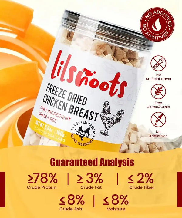 Freeze Dried Chicken Dog Treats Cat Treats, Single Ingredient Raw Chicken Pettreats, Training Treats, Food Meal Topper, Rawhide Free Freeze Dried Chicken High Protein, 5.6Oz5