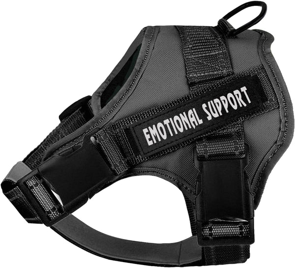 Voopet Service Dog Harness, Emotional Support Pet Vest Harness, Reflective Breathable & Adjustable No Pull ESA Harness for Small Medium Large Dogs (With 4 PCS Removeable Tags),Xx Small (Pack of 1)1