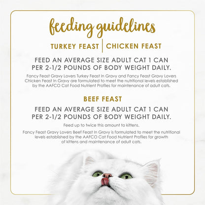 Purina Fancy Feast Gravy Lovers, Poultry & Beef Wet Cat Food, 3Oz, 24-Pack7