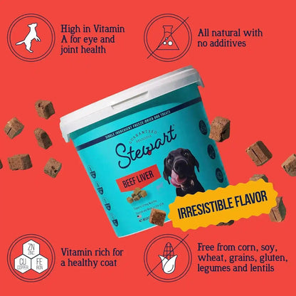 Stewart Freeze Dried Dog Treats, 100% Beef Liver, 21 Oz Tub | Premium Quality Raw Protein, Single Ingredient, High Protein Training Treats & Food Topper, No Refrigeration, Cat Friendly2