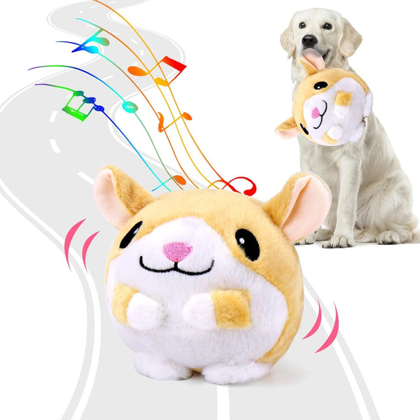 BABORUI Interactive Dog Toys Pig, Jumping Squeaky Dog Toys with Recording and Music Modes, Rechargeable Moving Dog Chew Toys for Small/Medium/Large Dogs to Keep Them Busy(Blue Pig)11