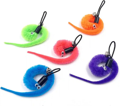 Cat Toy Worm Refills, 15 Pieces Interactive Cat Wand Attachments Worms Toy for Indoor Cats6