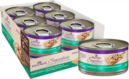 Wellness CORE Signature Selects Flaked Adult Canned Wet Cat Food, Natural, Protein Rich, Grain Free, Skipjack Tuna and Wild Salmon Entrée Recipe, 2.8 Oz, Pack of 12 Cans13