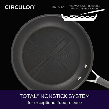 Radiance Hard-Anodized Nonstick Cookware Set, Kitchen Pots and Pans Set, 10-Piece, Gray6
