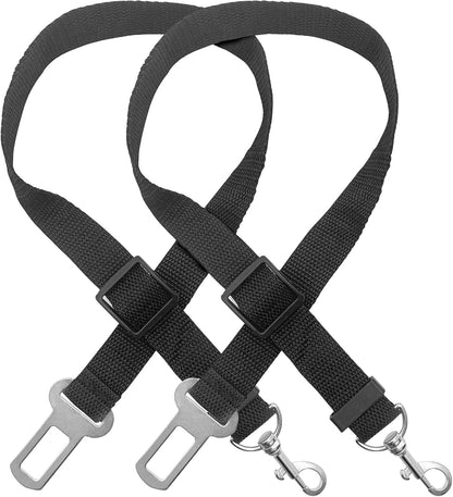 2 Pack Adjustable Dog Car Seat Belt, Heavy Duty Nylon Pet Safety Leash1