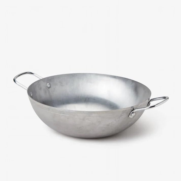 13” Carbon Steel Wok – Flat Bottom Stir Fry Pan with Dual Steel Handles – Includes Convertible Wood Trivet Lid – Pre-Seasoned, Induction & Gas Compatible – Professional Grade Cookware7