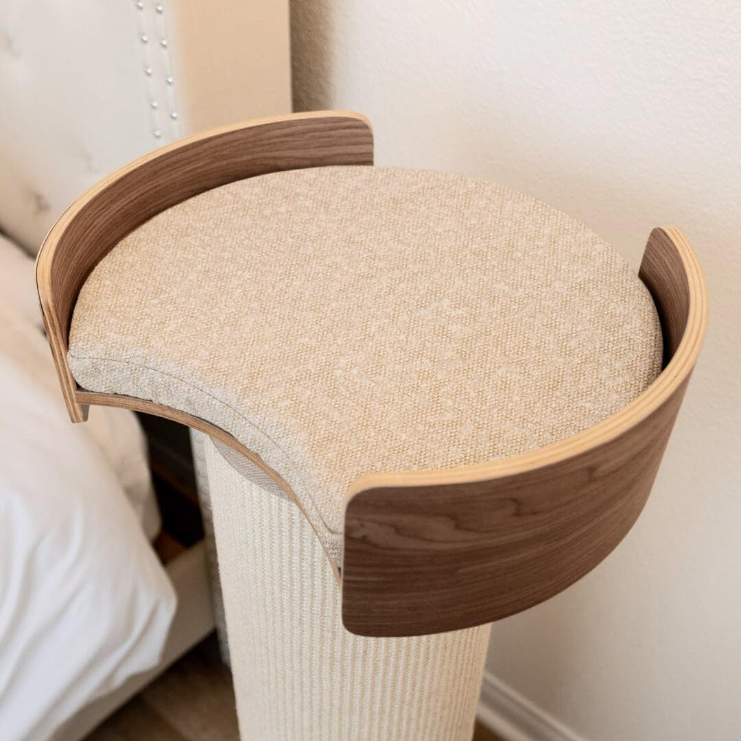 one-fast-cat-giant-scratching-tower-w-perch-44-5-height-with-replaceable-sisal-and-removable-bed-ash