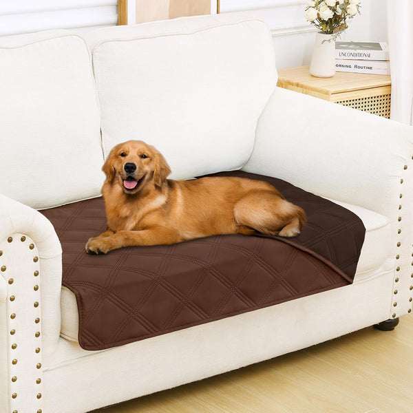 Smiry Waterproof Dog Bed Cover, Reversible Pet Blanket for Sofa Couch | Soft Washable Dog Blanket, Leakproof Couch Cover for Dogs Cats & Furniture Protection, 52X82, Grey/Dark Grey88