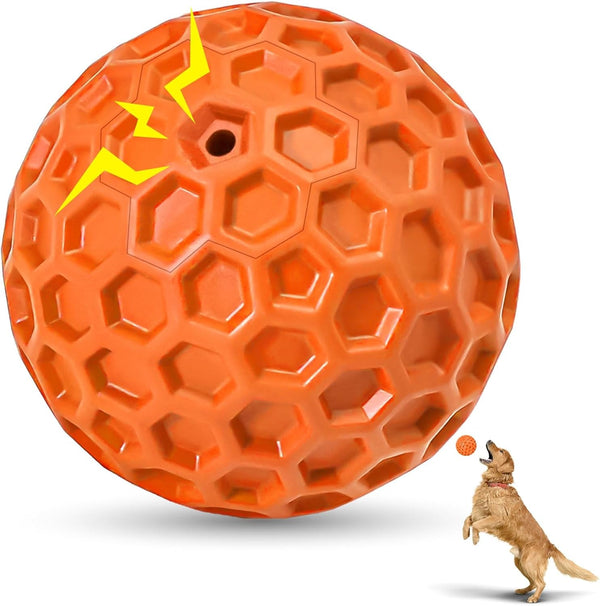 2 Pack Indestructible Squeaky Dog Balls for Aggressive Chewers, Interactive Dog Toys for Teething, Relieving Anxiety. Chew Toy for Large, Medium Breeds, Outdoor Rubber Balls.7
