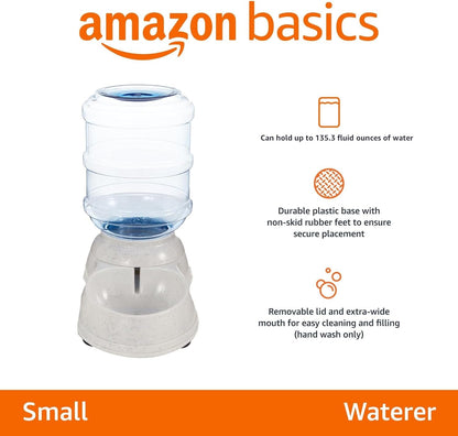 Amazon Basics Gravity Pet Water Dispenser for Cat and Dog, Easy to Clean, 135.3Fl.Oz Capacity, Small2
