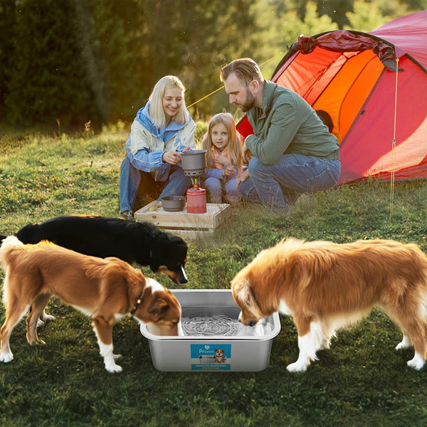 Stainless Steel Dog Water Bowl: 1.25 Gallons Metal Pet Water & Food Bowl No Spilling - High Capacity Dog Bowls for Medium, Larges, X-Large Dogs5