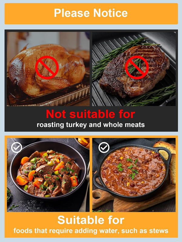 Electric Roaster Liners for Instant Cleanup, 18 X 34 Inch | 10-Count Disposable Turkey Oven Cooking Bags, Bpa-Free, Fits 16, 18, 22 Quart Roaster Pans, for Thanksgiving Christmas2