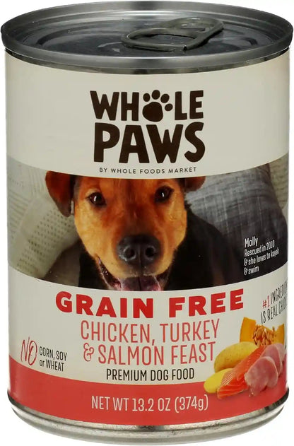 Whole Paws, Whole Paws, Chicken, Turkey and Salmon Dog Food, 13.2 Ounce1