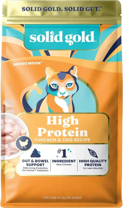 Solid Gold High Protein Dry Cat Food - Grain Free & Gluten Free Chicken Cat Dry Food W/Probiotics for Gut Health & Digestion - High Fiber & Omega 3 - Low Carb Superfood Kibble for Cats All Ages -12LB1
