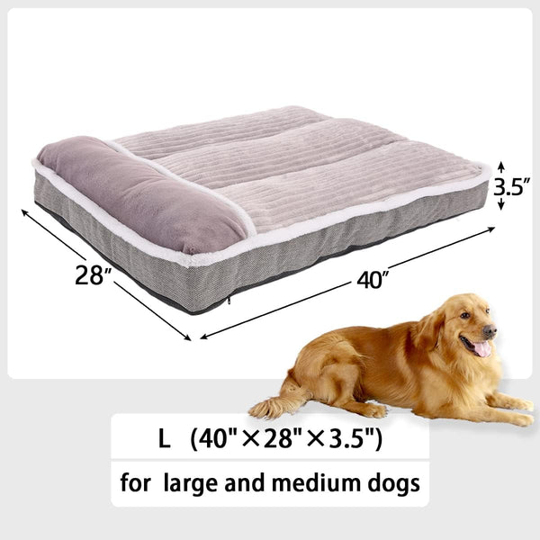 WINDRACING Large Dog Bed with Pillow for Crate Kennel, Sofa Dog Bed, Super Soft Pet Bed for Medium, Jumbo, Furniture3
