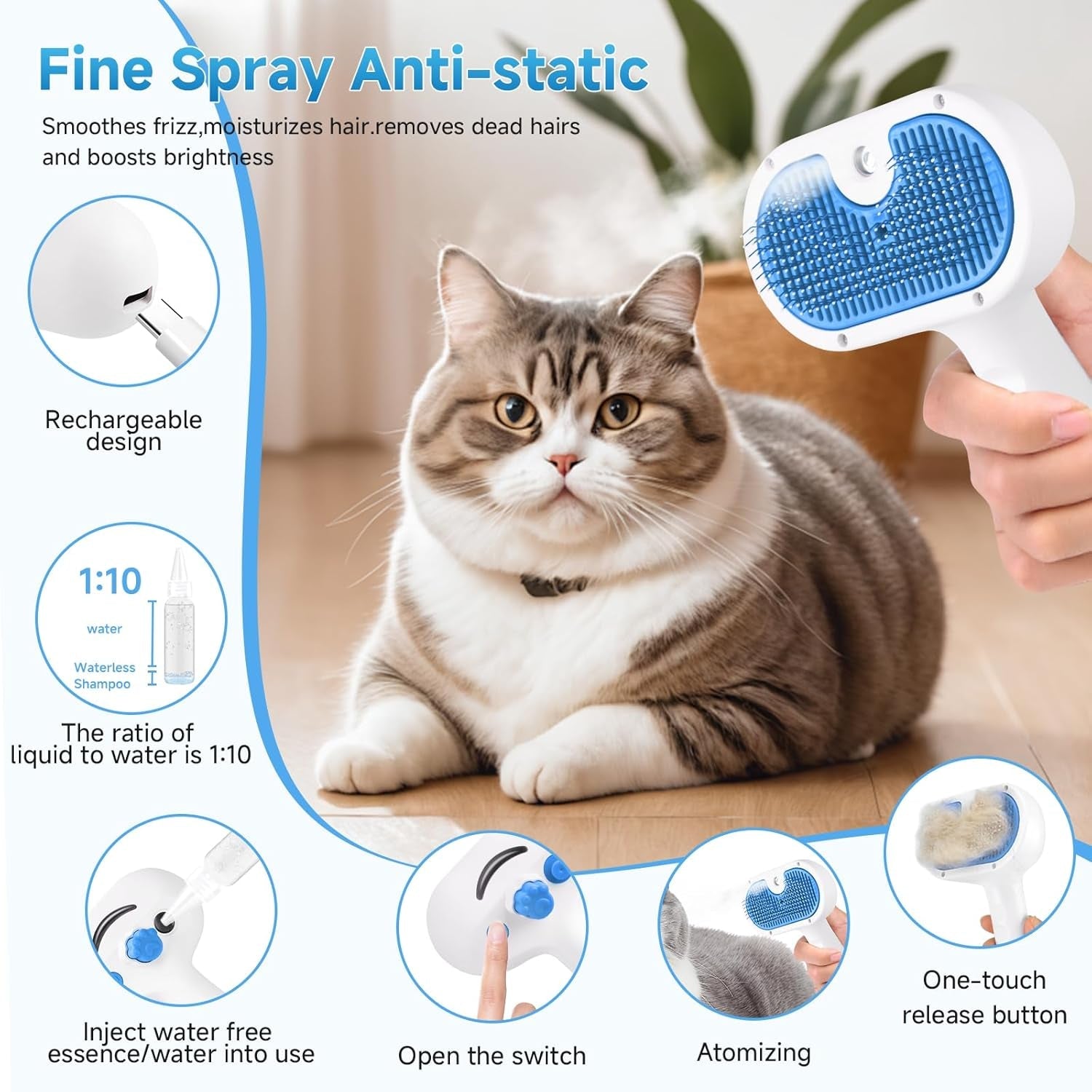 pet-steam-brush-for-dogs-cats-3-in-1-shedding-grooming-tool-self-cleaning-spray-comb-with-mist-dog-brush-for-shedding-cat-brush-for-hair-removal-long-haired-pets-waterless-shampoo