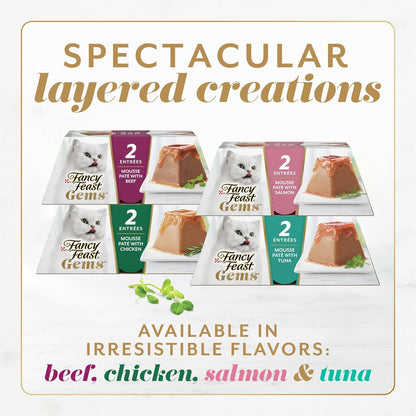 Purina Fancy Feast Gems Salmon Variety Pack Wet Cat Food, 4 Oz, 12-Pack7