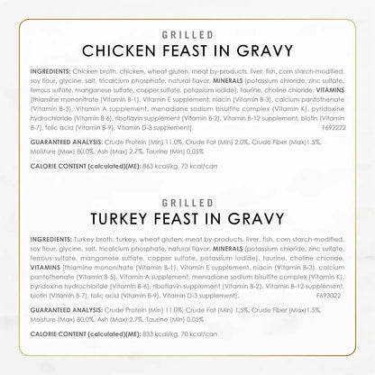 Purina Fancy Feast Grilled Wet Cat Food, Poultry & Beef, 3 Oz Cans, 30-Pack7
