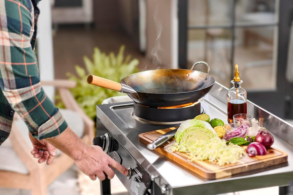Outdoor Wok Station with Rear Wheels, 14" Steel Pan, 50,000 BTU7