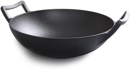 Cast Iron Wok (Wok with Lid 12 Inch)5