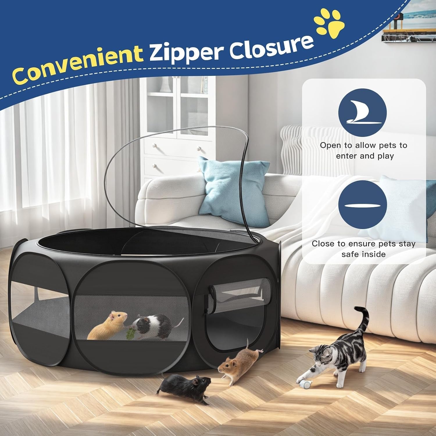 small-animal-playpen-chicken-brooder-box-with-cover-top-black-portable-outdoor-exercise-pet-cage-tent-waterproof-breathable-pet-playpen-indoor-for-chick-ktiien-bunny-hamster-guinea-pig